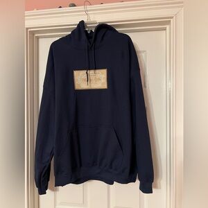 Platform 9 3/4 Kings Cross ticket hoodie Navy 2XL
